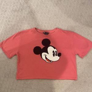 Zara Mickey Mouse Crop Top
